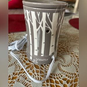 Scentsy Gray and White Birch Tree Electric Wax Warmer